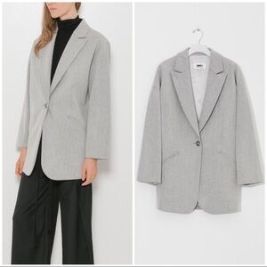 MM6 Maison Margiela Felt Overcoat Wool Gray NWT 42 6 8